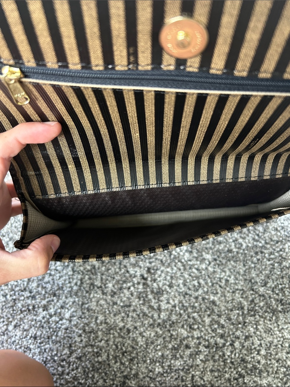 Striped Canvas Clutch - Picture 9 of 13